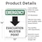 Signmission Evacuation Muster With Symbol, 10 in W x Rectangle, Aluminum OS-2PACK-EM-A-1014-V-10474 - alternate 4